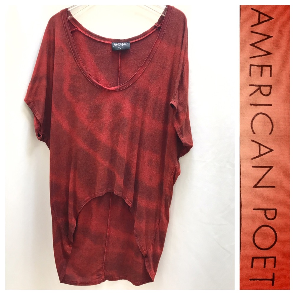 ✨ReNEW’d🎨 NASTY GAL Tie-Dye High-Low T-SHIRT